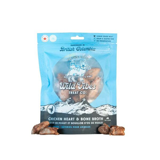 Wild Vibes - Dog & Cat Treat - Chicken Heart & Bone Broth