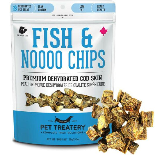 Granville Island - Dog & Cat Treat - Fish & Nooo Chips - Cod Skin - 70GM