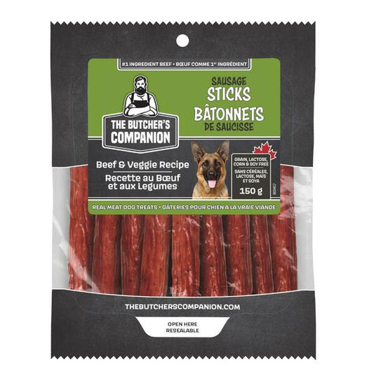 Butcher's Companion - Dog Treat - Sausage Sticks Beef & Veg - 150gm