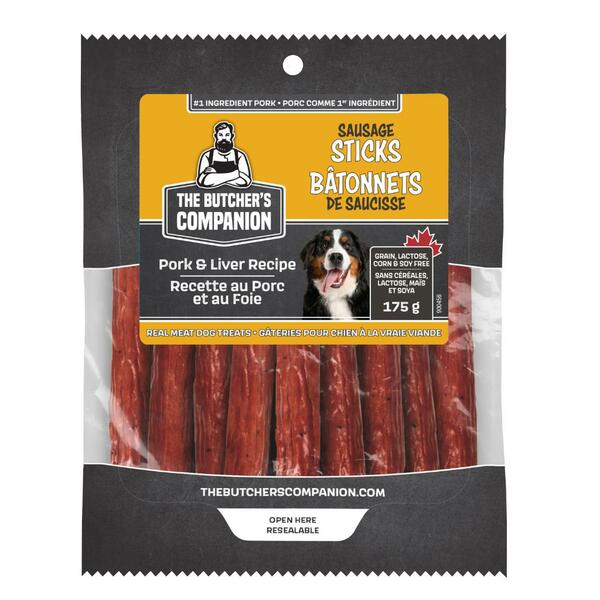 Butcher's Companion - Dog Treat - Sausage Sticks -  Pork & Liver - 175gm