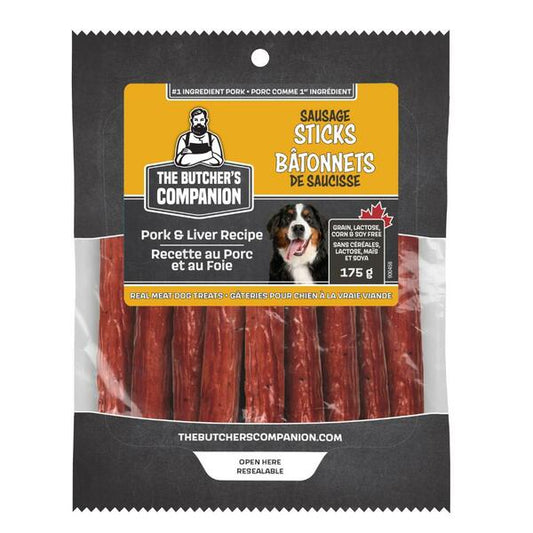 Butcher's Companion - Dog Treat - Sausage Sticks -  Pork & Liver - 175gm