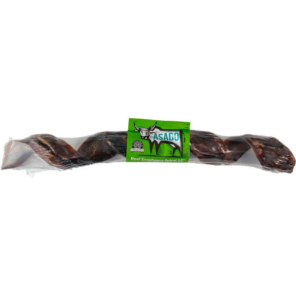 Asado - Dog Chew - Beef Esophagus Spiral - 12"