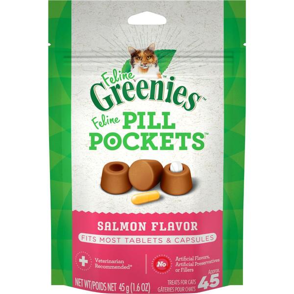 Greenies - Cat - Pill Pockets - Salmon Flavour  - 1.6oz