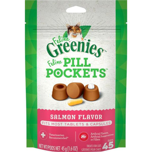 Greenies - Cat - Pill Pockets - Salmon Flavour  - 1.6oz