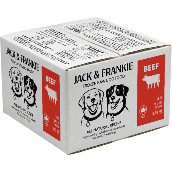 Jack & Frankie - Raw Dog Food - Beef Premium - 8LB