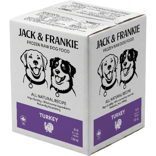 Jack & Frankie - Raw Dog Food - Turkey Premium - 16LB
