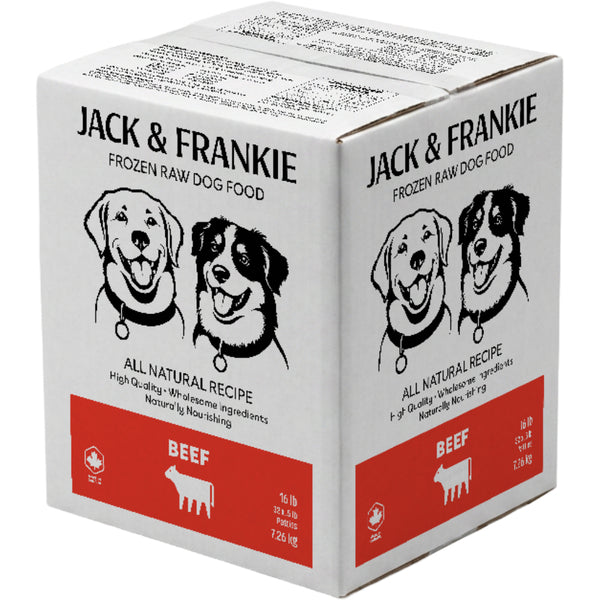 Jack & Frankie - Raw Dog Food - Beef Premium - 16LB