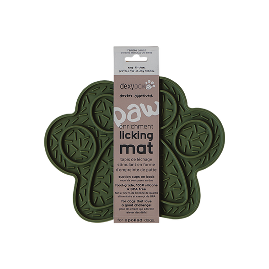 Dexypaws - Dog Enrichment Lick Mat - Paw Green
