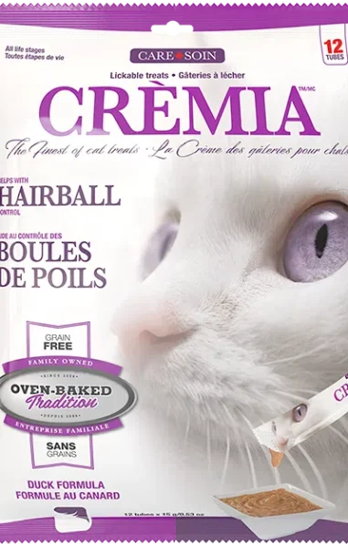 Oven-Baked Tradition - Cat Treat -  Cremia Puree Hairball Duck - 12 Pack