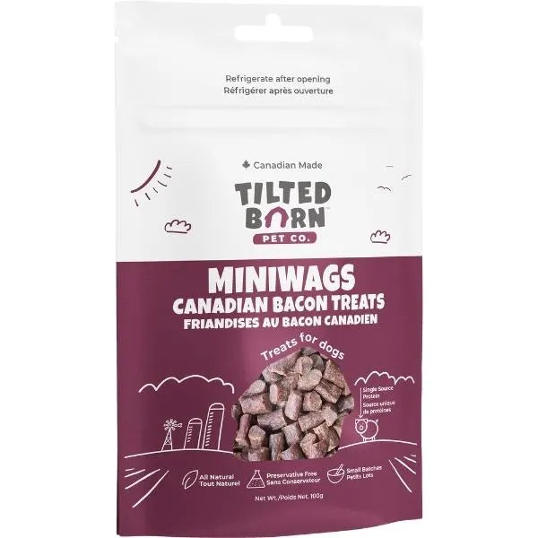 Tilted Barn - Dog Treat - Miniwags - Canadian Bacon - 100g